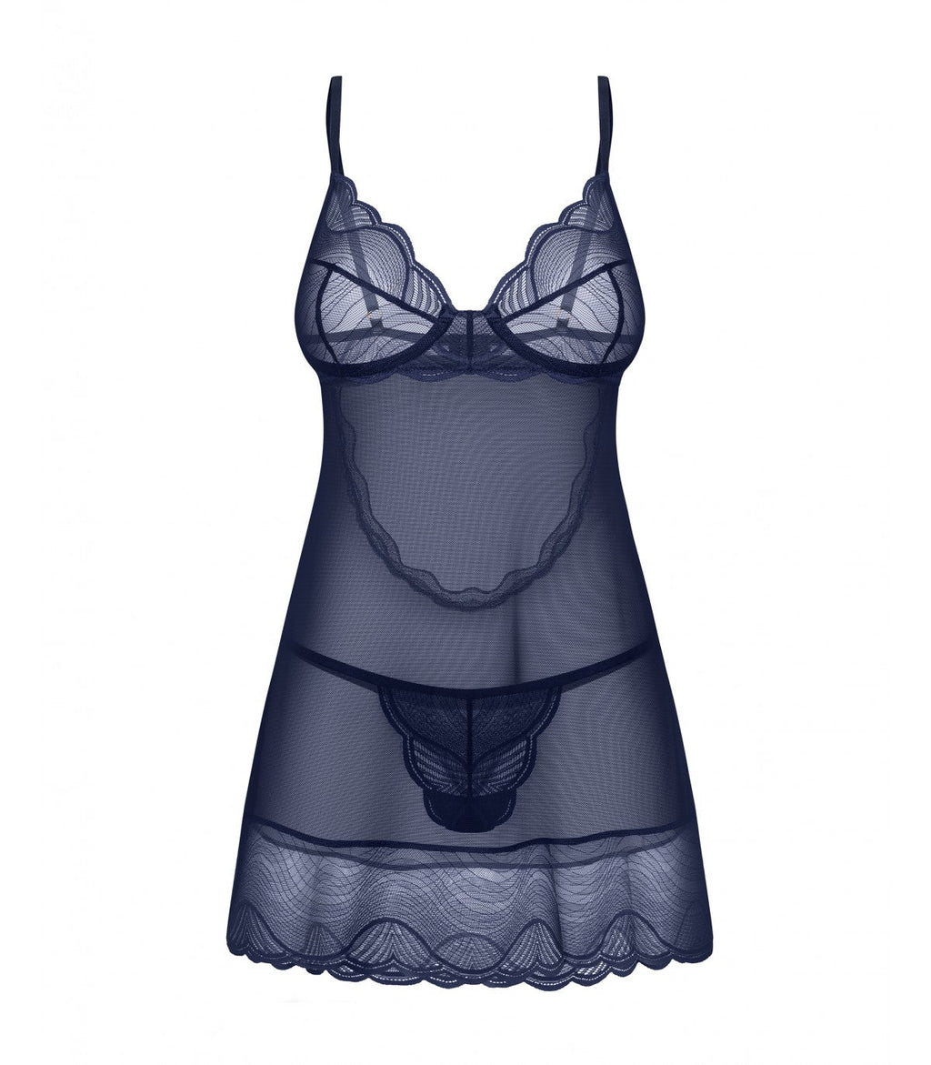 CAMICIA E PERIZOMA BLU DA NOTTE XL/2XL