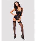 CORSETTO E PERIZOMA HEARTINA NERO S/M