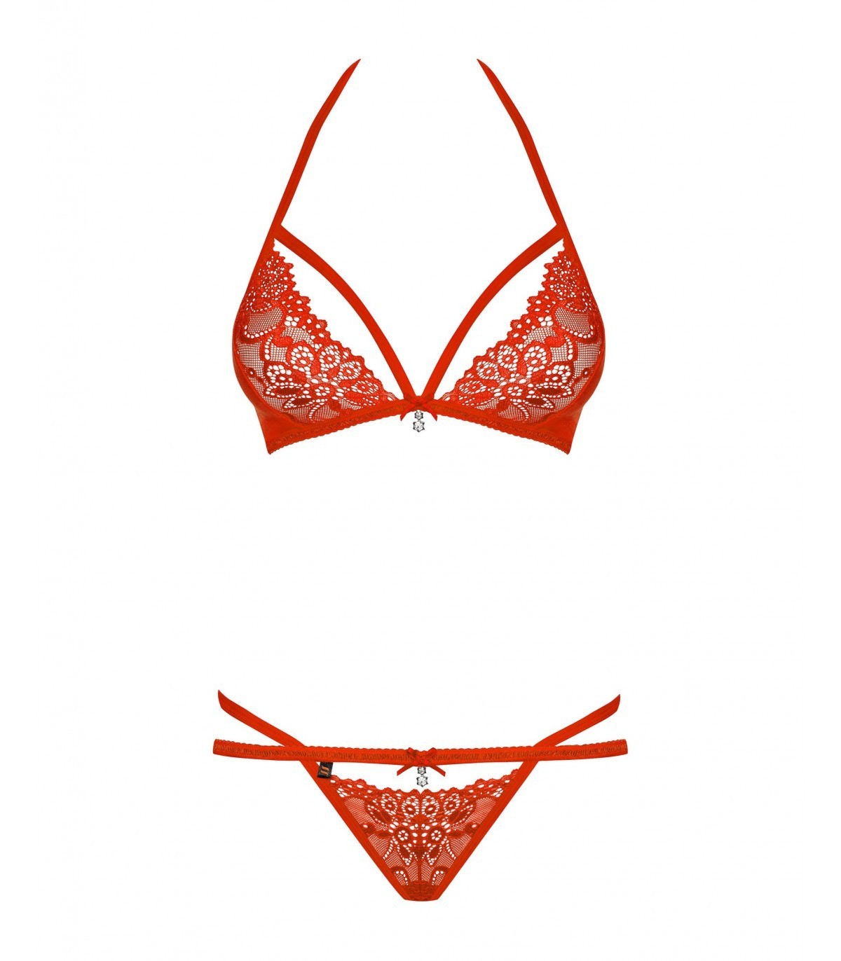 838-SET-3 SET 2 PEZZI ROSSO L/XL