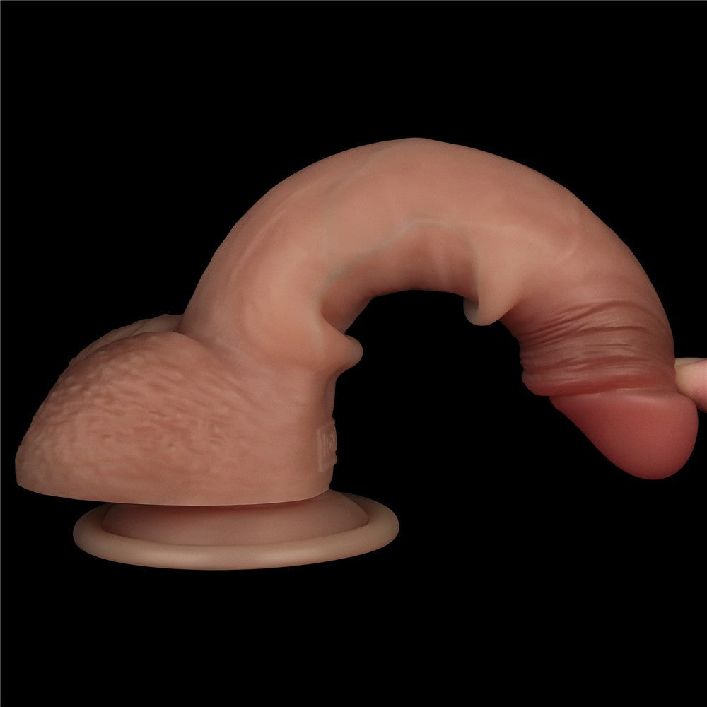 Dildo in silicone a doppio strato Sliding Skin Pro da 7,5''
