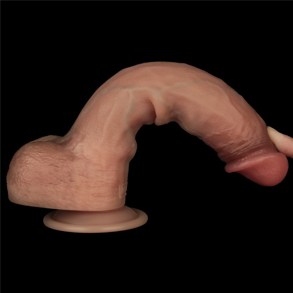 Dildo in silicone a doppio strato Sliding Skin Pro da 9''