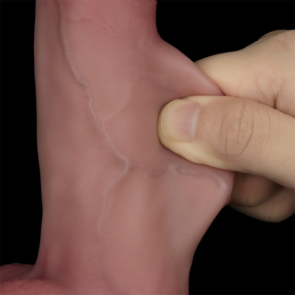 Dildo in silicone a doppio strato Sliding Skin Pro II da 8''