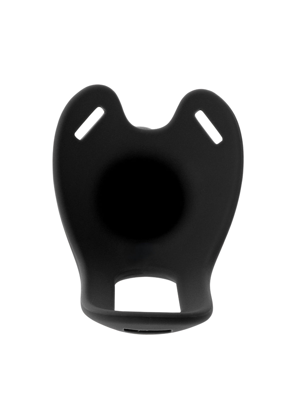 Strapon vibrante a forma di pene cavo in silicone, 20 cm, nero
