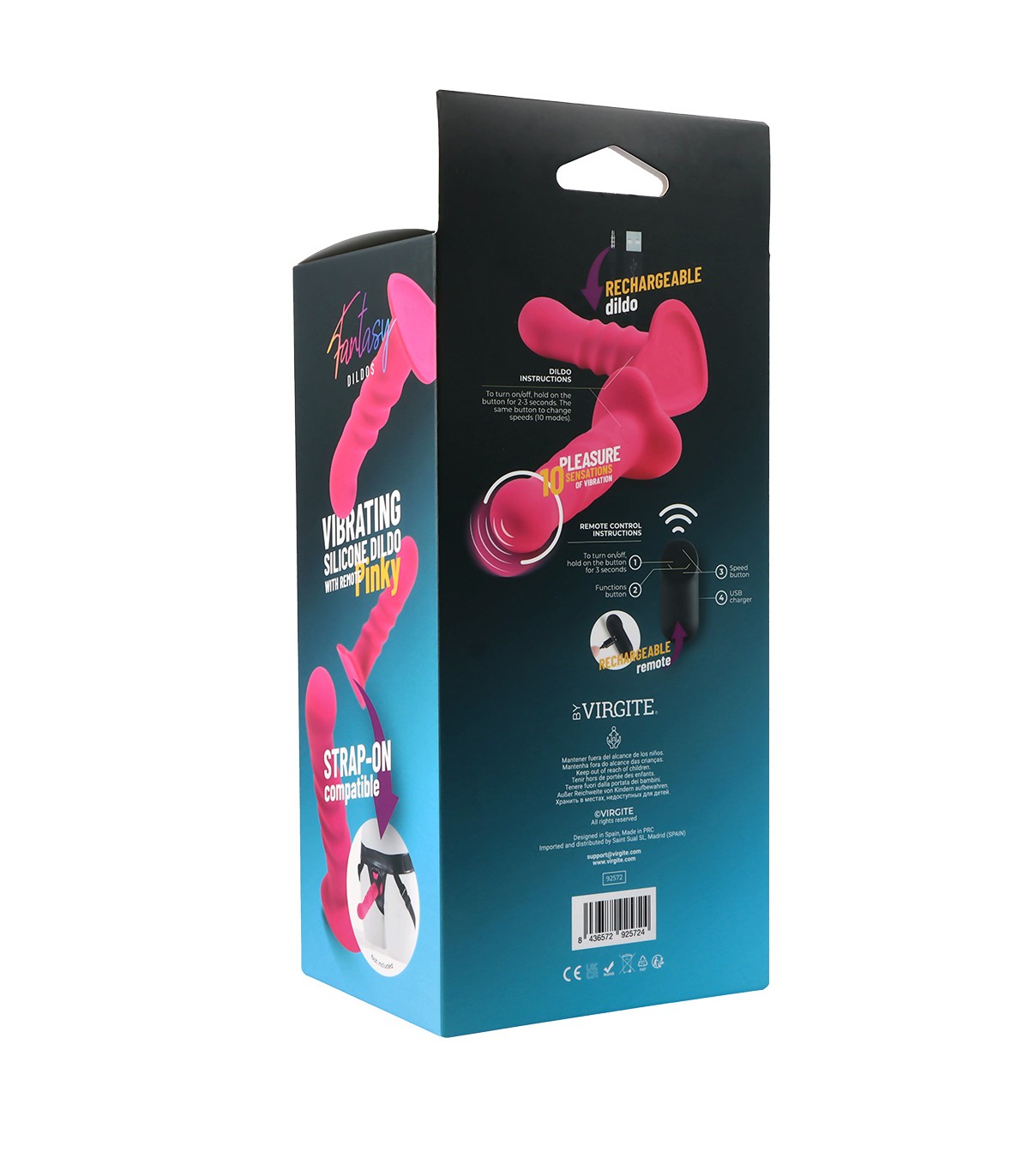 DILDO VIBRANTE IN SILICONE "MINKY" CON TELECOMANDO