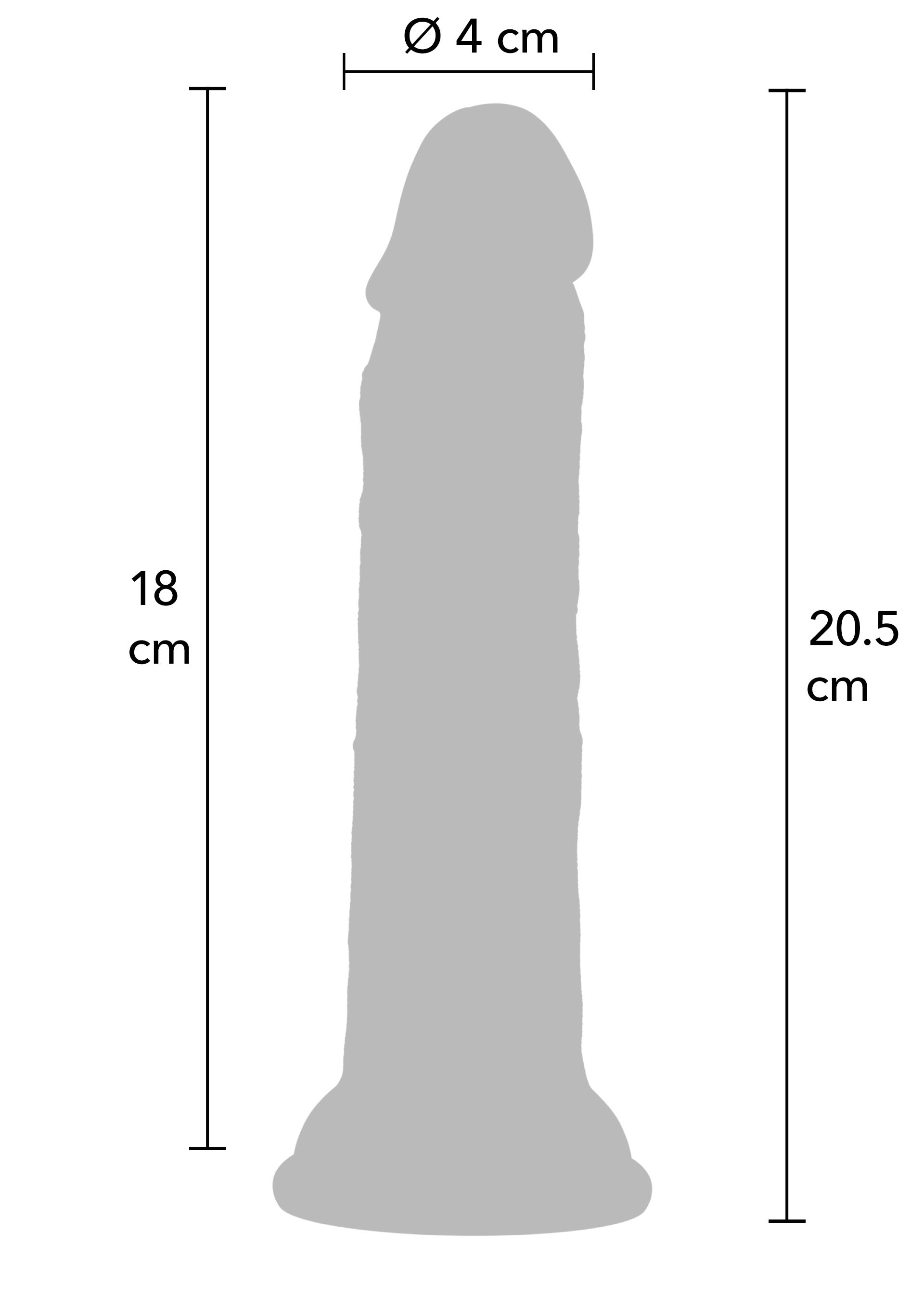 Realistico Dong in silicone liquido 20,5 cm nero