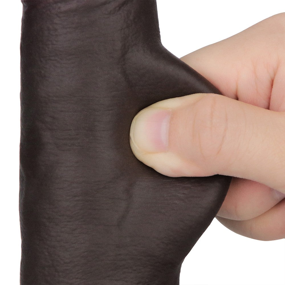Pene artificiale in silicone a doppio strato Sliding Skin Pro II da 8,5 pollici (nero)