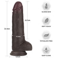 Pene artificiale in silicone a doppio strato Sliding Skin Pro II da 8,5 pollici (nero)