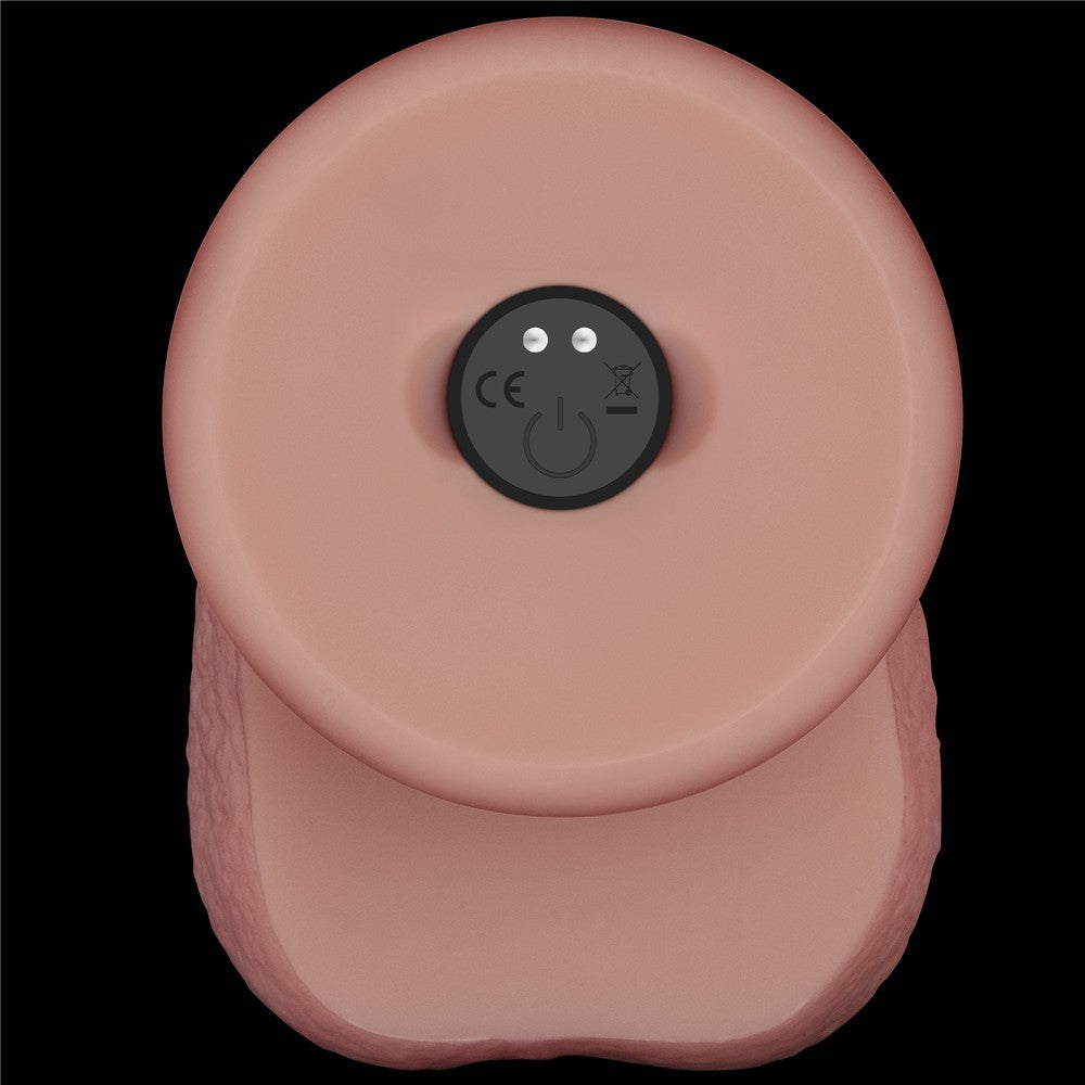 8" Vibrating Sliding Skin Pro II Dildo in silicone