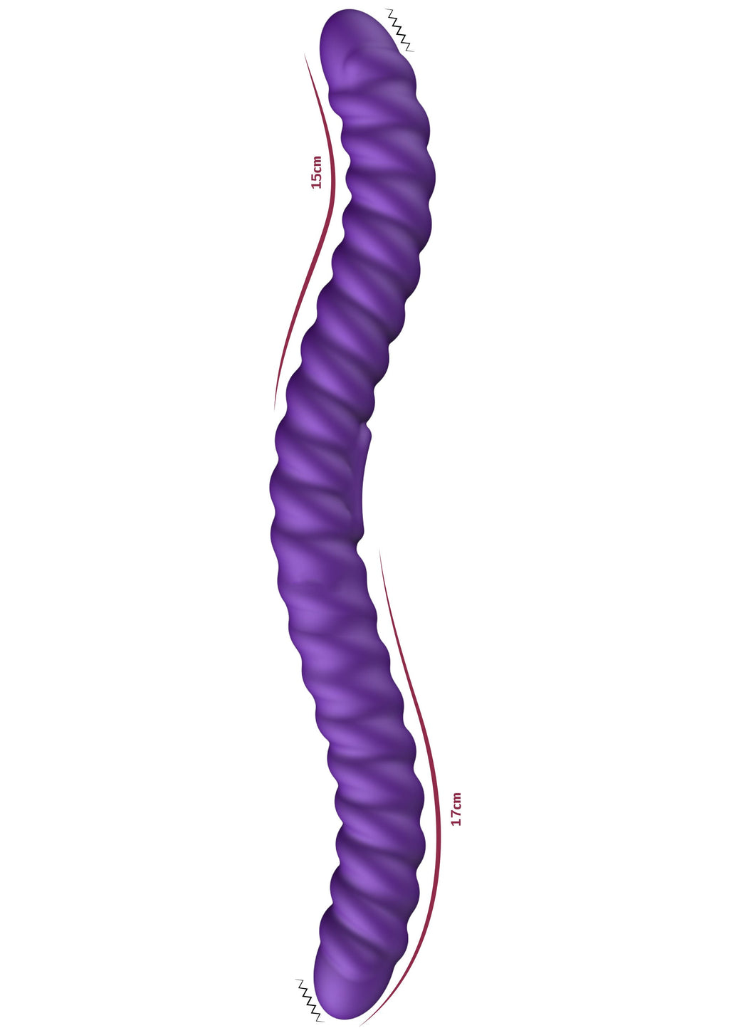 Vibratore flessibile a doppia faccia viola