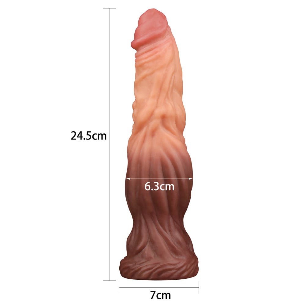 9.5'' Doppio strato di silicone liquido Nature Cock_B0O50_3